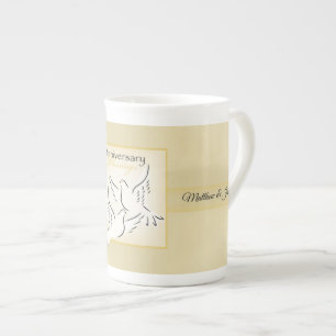 Benutzerdefinierter Name, Hochzeitsjubiläums-Segen Prozellantasse