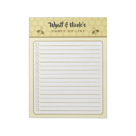 Benutzerdefinierter Name Honey Do List Notizblock