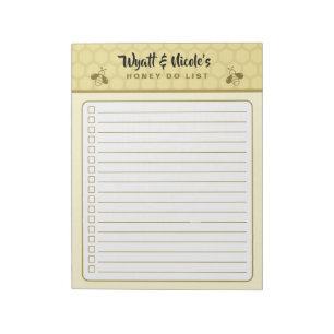 Benutzerdefinierter Name Honey Do List Notizblock