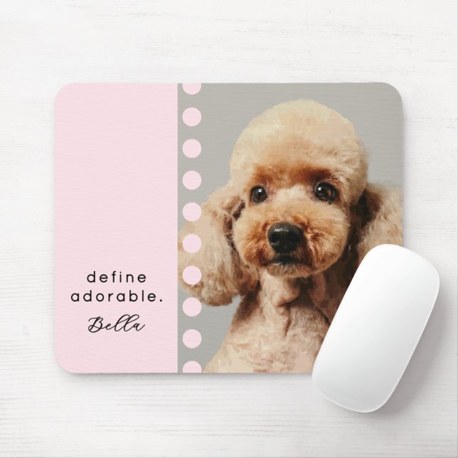 Benutzerdefinierter Name Hund Lustiger Spruch Foto Mousepad (Mit Mouse)