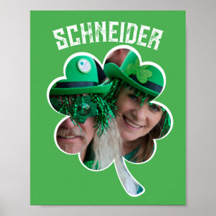Benutzerdefinierter Name Irisches Kleeblatt Foto S Poster