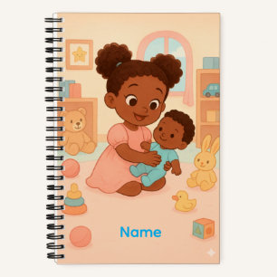 Benutzerdefinierter Name Kleine Hände, große Liebe Notizbuch