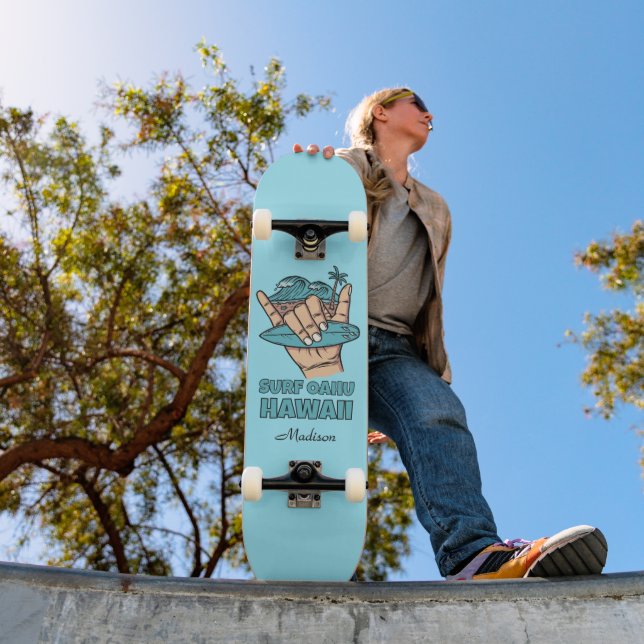 Benutzerdefinierter Name & Location Surf Shaka Skateboard (Außenbereich 1)