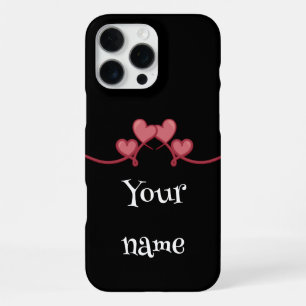 Benutzerdefinierter Name Love Heart Telefonhülle  iPhone 16 Pro Max Hülle