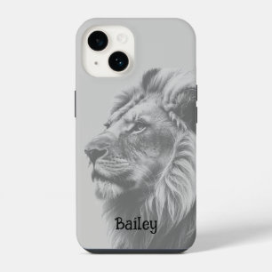 Benutzerdefinierter Name Löwe Tier iPhone 14 Hülle