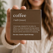 Benutzerdefinierter Name Lustige moderne Kaffee-Li