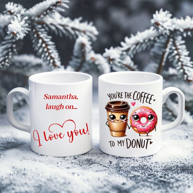 Benutzerdefinierter Name Lustiger Lebensmittel-Bec Kaffeetasse (Custom Name Funny Food Mug Gift for Boyfriend)