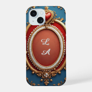 Benutzerdefinierter Name Luxuriöse Weibliche Dekor iPhone 15 Hülle