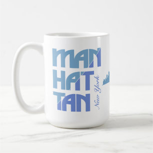 Benutzerdefinierter Name Manhattan New York Kaffeetasse