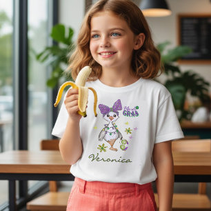 Benutzerdefinierter Name Mardi Gras Mädchen Gans K T-Shirt