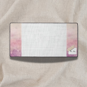 Benutzerdefinierter Name Mauve Burgunder Heather D Schreibtischunterlage