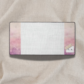 Benutzerdefinierter Name Mauve Burgunder Heather D Schreibtischunterlage