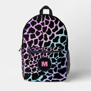 Benutzerdefinierter Name Mehrfarbig Tierprint Kuh Bedruckter Rucksack