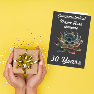 Benutzerdefinierter Name/Meilenstein NA Namaste Na Karte