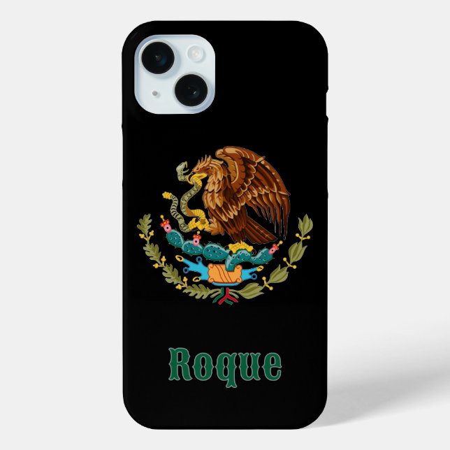 Benutzerdefinierter Name Mexikanischer Adler Case-Mate iPhone Hülle (Rückseite)