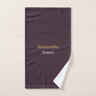 Benutzerdefinierter Name minimalistisches modernes Handtuch