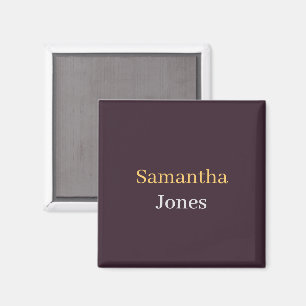 Benutzerdefinierter Name minimalistisches modernes Magnet