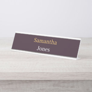 Benutzerdefinierter Name minimalistisches modernes Schreibtischnamensplakette
