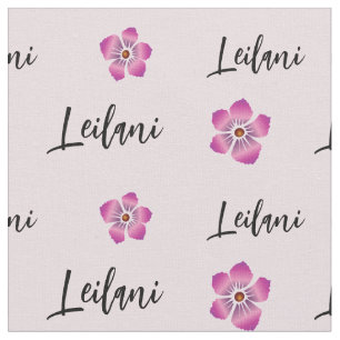 Benutzerdefinierter Name mit lebendiger Hibiskusbl Stoff