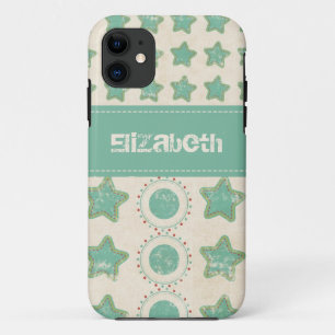 Benutzerdefinierter Name mit Sternen und Kreisen i Case-Mate iPhone Hülle