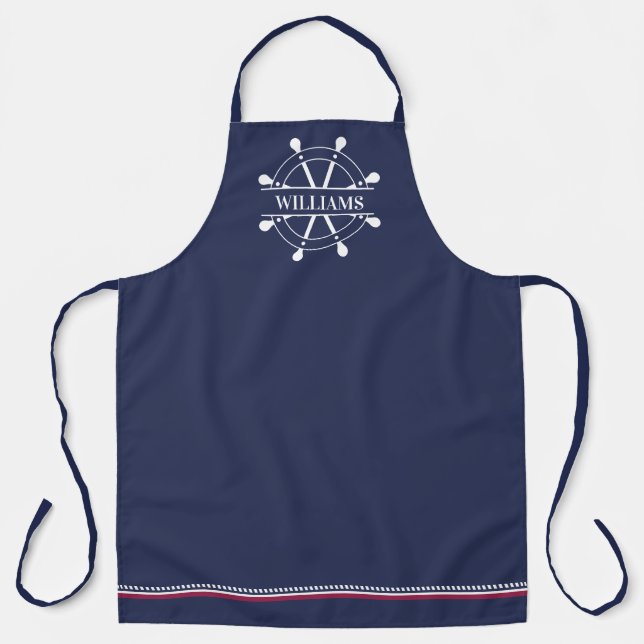 Benutzerdefinierter Name Nautical Schürze (Vorderseite)