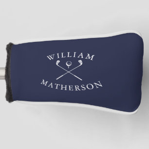 Benutzerdefinierter Name Navy Blau Und Weiße Golfs Golf Headcover
