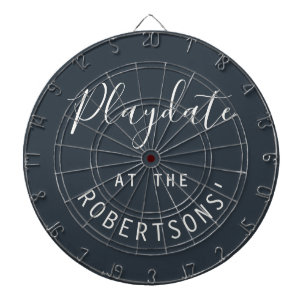 Benutzerdefinierter Name Navy Blau Weiß Playdate M Dartscheibe