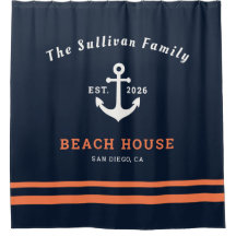 Benutzerdefinierter Name Navy Orange Anker Strandh