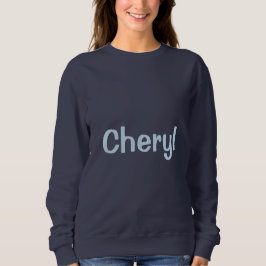 Benutzerdefinierter Name Navyblaue Frauen-Sweatjac Sweatshirt