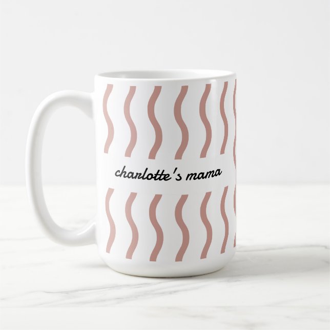 Benutzerdefinierter Name Neue Mutter Zukunft Mutte Kaffeetasse (Links)