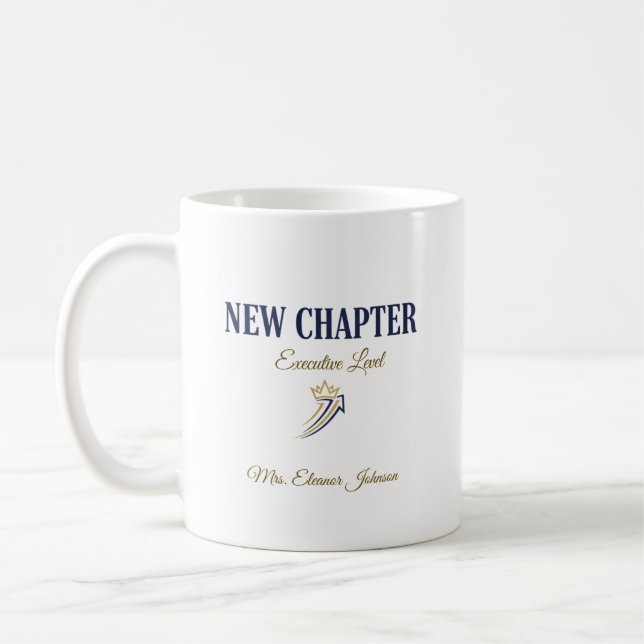 Benutzerdefinierter Name Neues Kapitel Executive-E Kaffeetasse (Links)