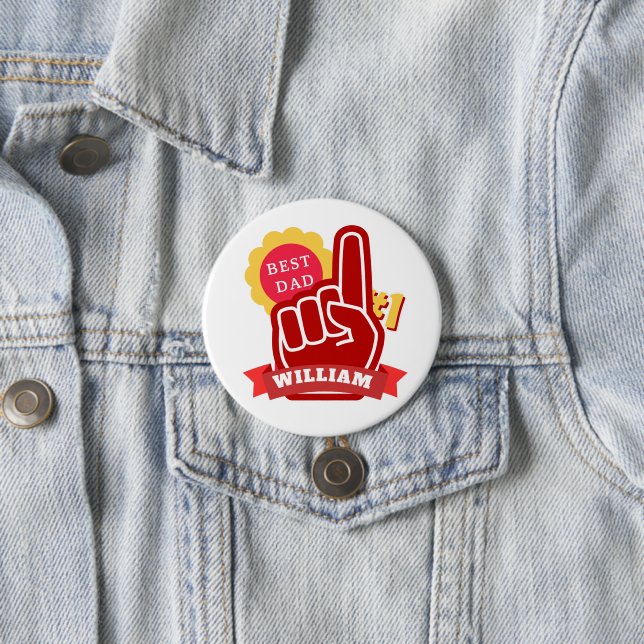 Benutzerdefinierter Name Nr. 1 Bester Vater Vatert Button (Beispiel)