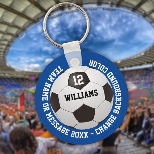 Benutzerdefinierter Name, Nummer, Teamname Fußball Schlüsselanhänger