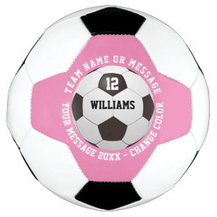 Benutzerdefinierter Name, Nummer, Teamname Pink Fußball