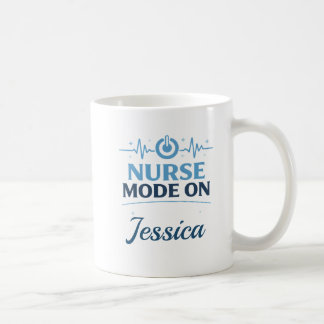 Benutzerdefinierter Name Nurse Mode On Kaffeetasse