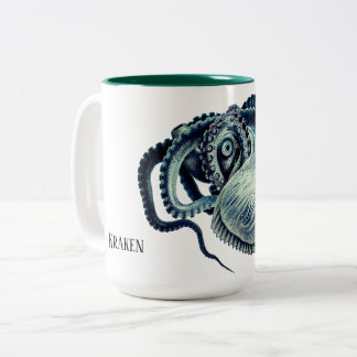 Benutzerdefinierter Name Octopus Tintenfisch Nauti Zweifarbige Tasse