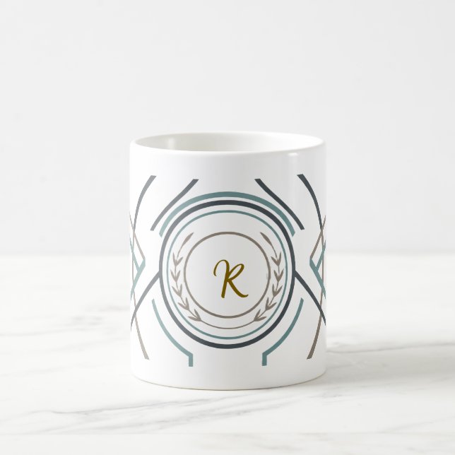 Benutzerdefinierter Name oder Initialen Becher – P Kaffeetasse (Mittel)