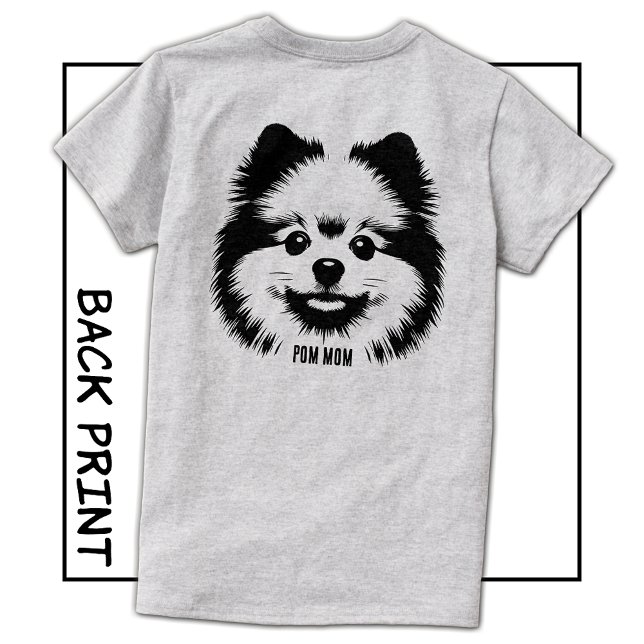 Benutzerdefinierter Name oder Text Pop Art Pomeran T-Shirt (Custom Name Or Text Pop Art Pomeranian Mom T-Shirt)