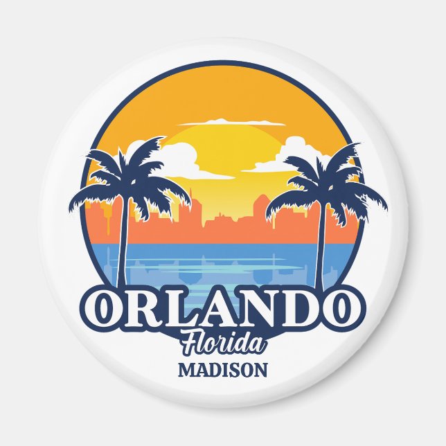 Benutzerdefinierter Name Orlando Florida Magnet (Vorne)