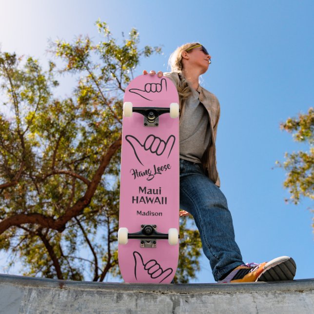 Benutzerdefinierter Name, Ort & Farbe Shaka Skateboard (Außenbereich 1)