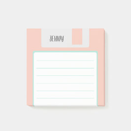 Benutzerdefinierter Name Pastell-Floppydisk, Y2K-Ä Post-it Klebezettel