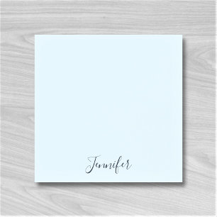 Benutzerdefinierter Name Pastellblau Personalisier Post-it Klebezettel