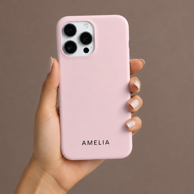 Benutzerdefinierter Name Pastellrosa iPhone-Hülle  iPhone Hülle (Von Creator hochgeladen)