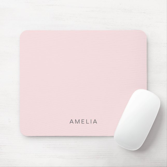 Benutzerdefinierter Name Pastellrosa Mousepad (Mit Mouse)