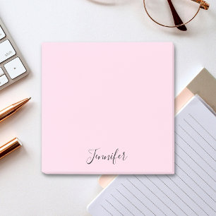Benutzerdefinierter Name Pastellrosa Personalisier Post-it Klebezettel