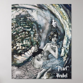 Benutzerdefinierter Name "Pearl" - Frauenkunst von Poster
