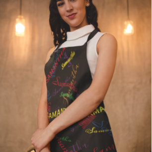 Benutzerdefinierter Name Personalisiertes Muster W Schürze