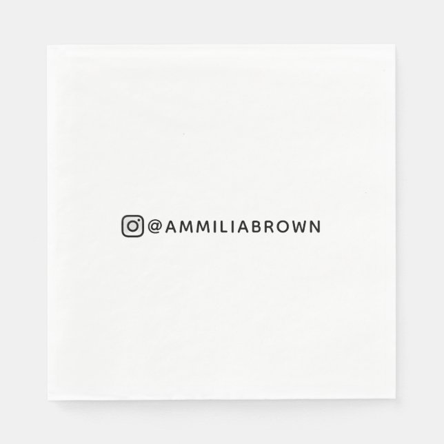 Benutzerdefinierter Name | Personalisiertes Party  Serviette (Vorderseite)