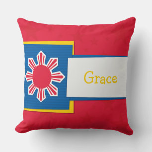 Benutzerdefinierter Name Philippine Sun Filipino Kissen