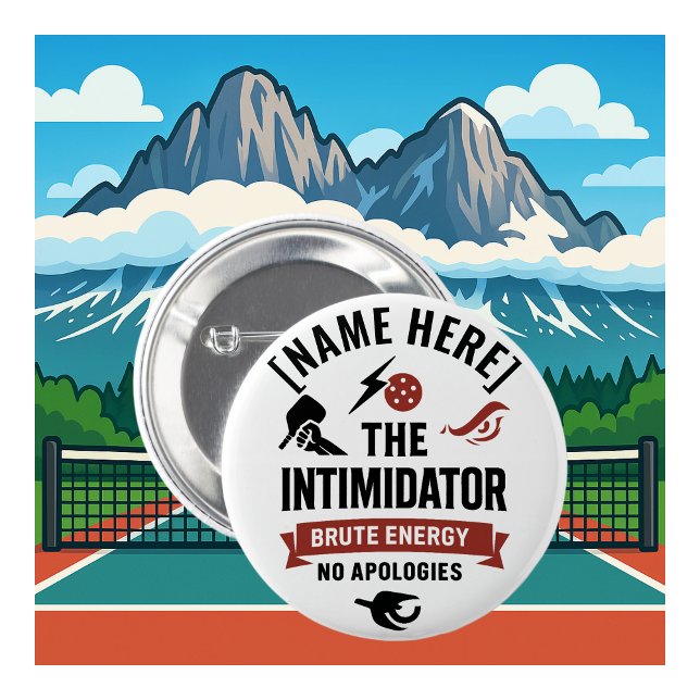 Benutzerdefinierter Name Pickleball-Button Intimid Button (PICKLEBALL PERSONALIZED NAME BUTTON)